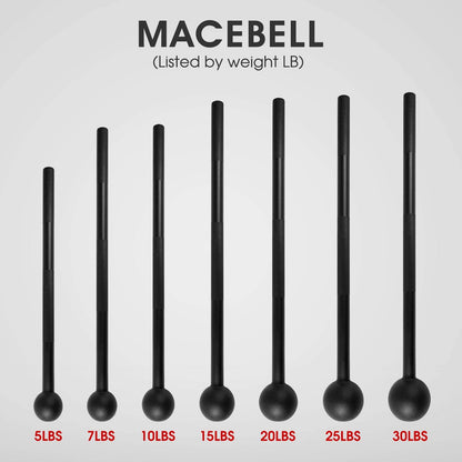 Steel Mace Bell for Comprehensive Strength Training - Full Body, Shoulder, Grip, and Forearm Workouts - Available in 5 to 30 LB for Both Men and Women