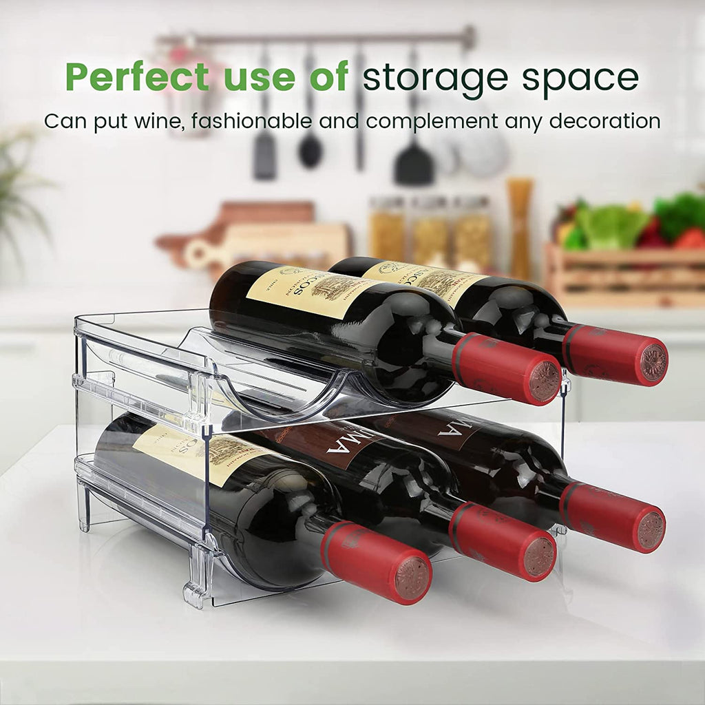 Water Bottle Organizer Set for Cabinet and Kitchen, Stackable Storage Racks for Tumblers and Bottles, 2 Pack
