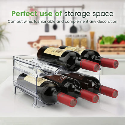 Water Bottle Organizer Set for Cabinet and Kitchen, Stackable Storage Racks for Tumblers and Bottles, 2 Pack