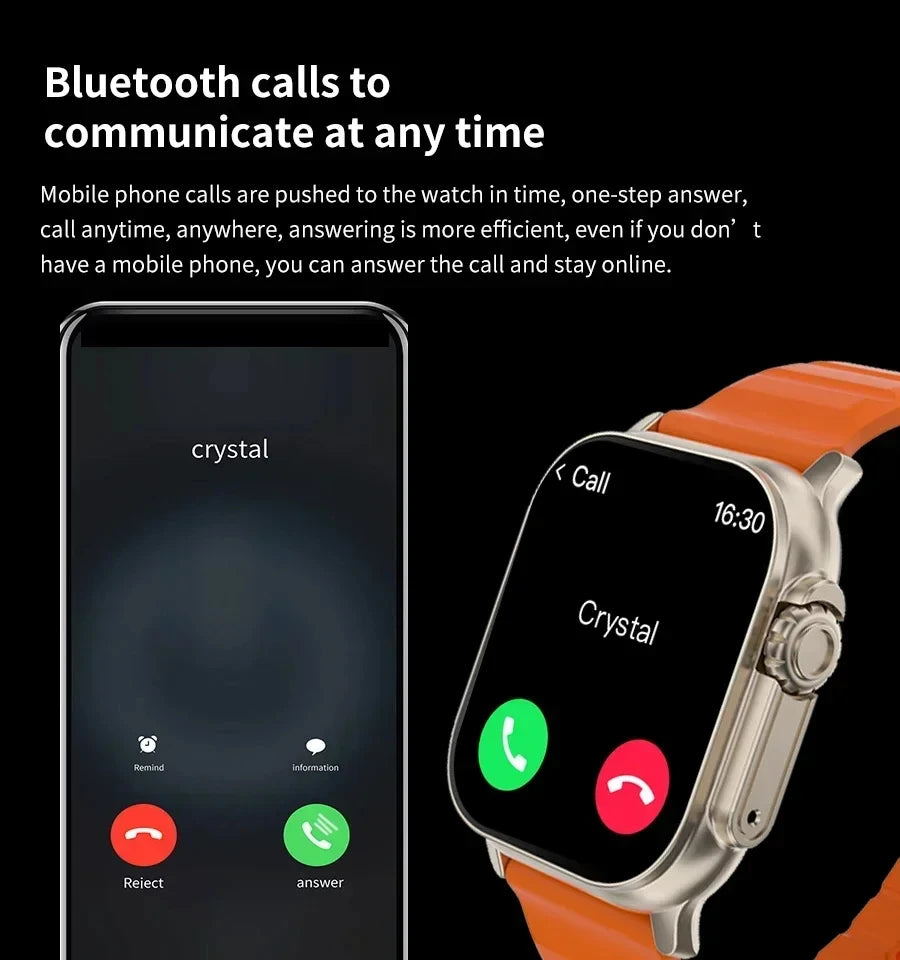 2026 Men's Smart Watch with 2.01-Inch HD Screen, Bluetooth Calling, Health and Fitness Tracking, Multi-Sport Mode, Compatible with Android and iOS