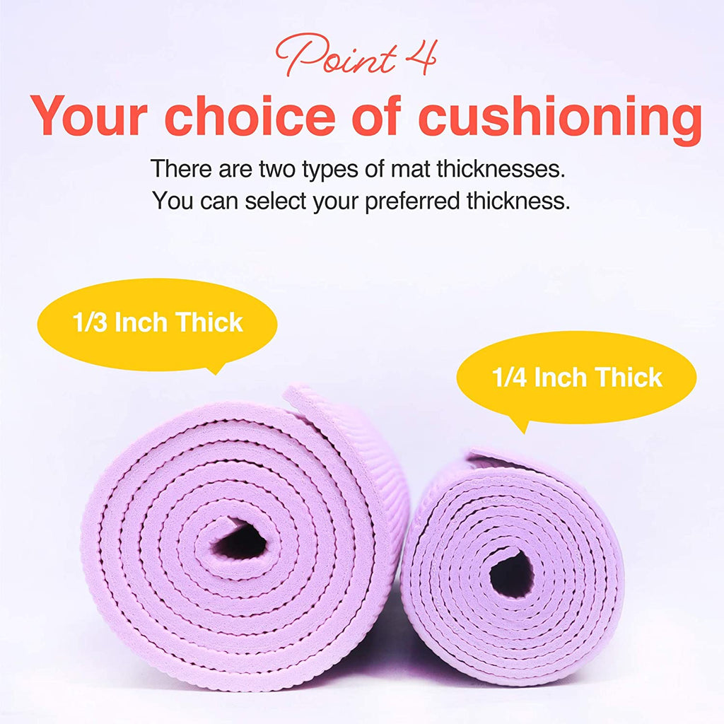 Premium Non-Slip Yoga Mat with Carry Strap for Pilates, Fitness, and Home Workouts - Available in 9 Colors