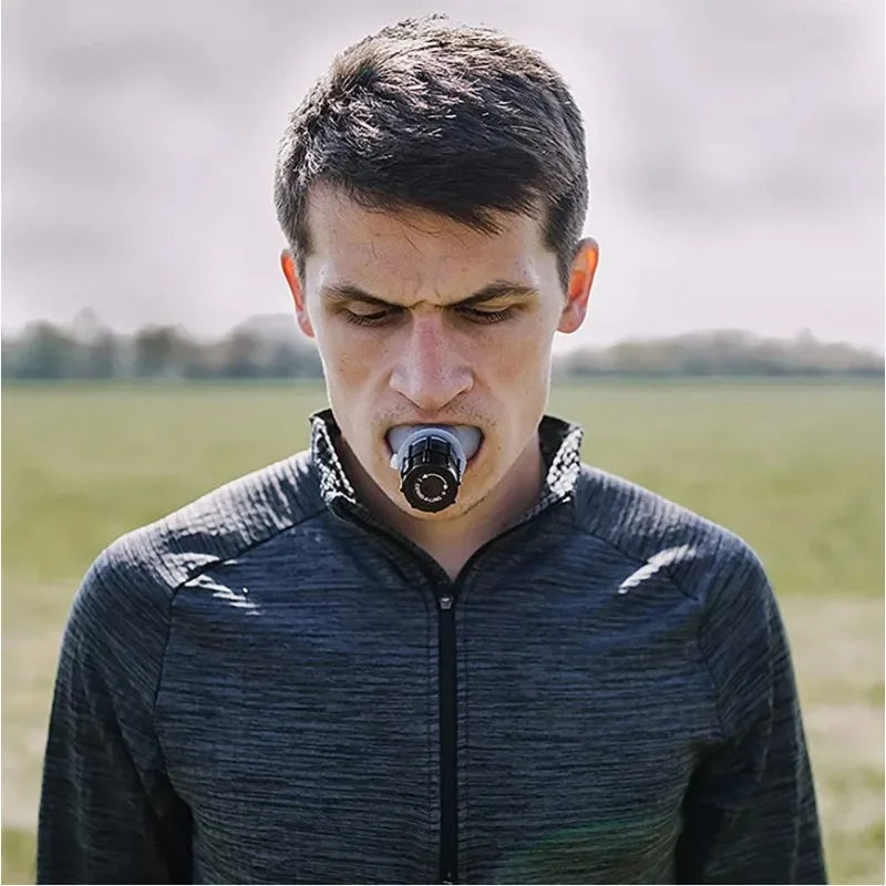 Sports Breathing Trainer Mouthpiece Respirator for Fitness and Respiratory Health Care