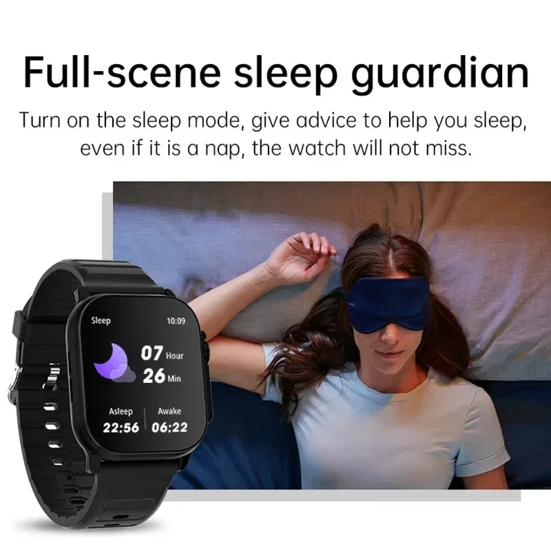 2026 Men's Smart Watch with 2.01-Inch HD Screen, Bluetooth Calling, Health and Fitness Tracking, Multi-Sport Mode, Compatible with Android and iOS
