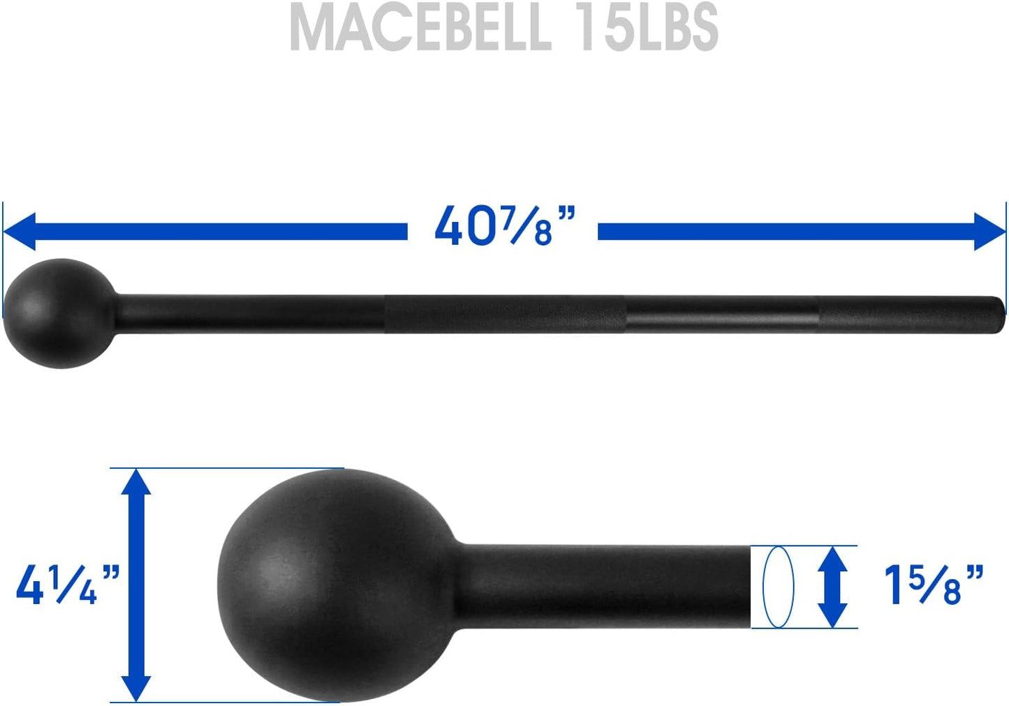 Steel Mace Bell for Comprehensive Strength Training - Full Body, Shoulder, Grip, and Forearm Workouts - Available in 5 to 30 LB for Both Men and Women
