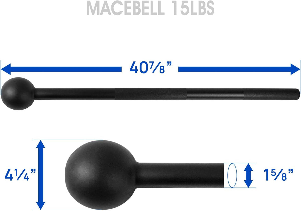 Steel Mace Bell for Comprehensive Strength Training - Full Body, Shoulder, Grip, and Forearm Workouts - Available in 5 to 30 LB for Both Men and Women