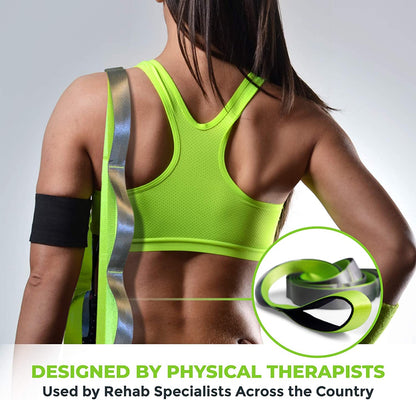 Professional Stretching Strap for Physical Therapy - 12 Multi-Loop Design, 1.5" W x 8' L, Neoprene Handles, Ideal for Yoga and Leg Stretching
