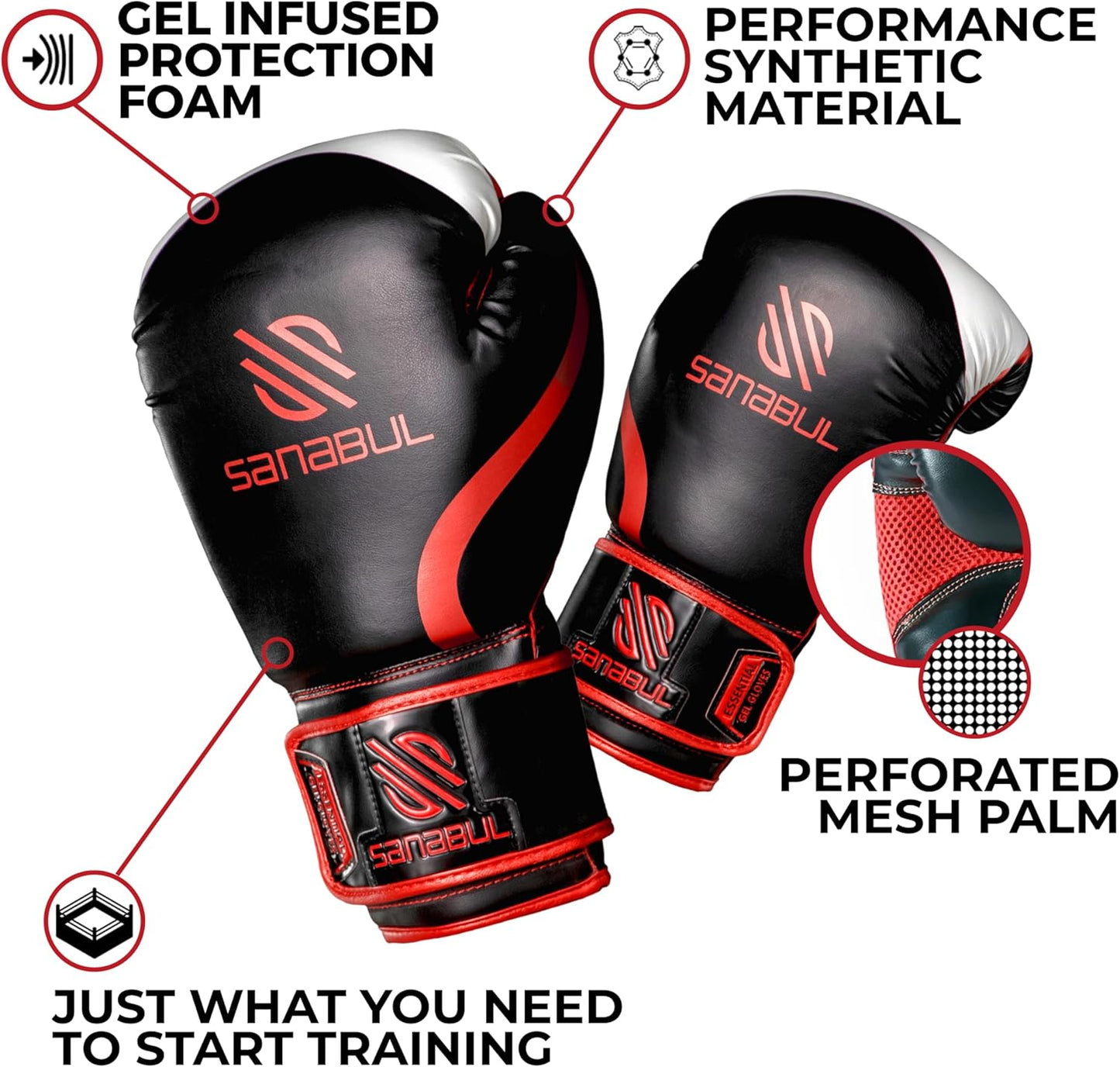 Professional Gel Boxing Gloves for Men and Women - Ideal for Kickboxing, MMA, Muay Thai, Heavy Bag Training, and Sparring