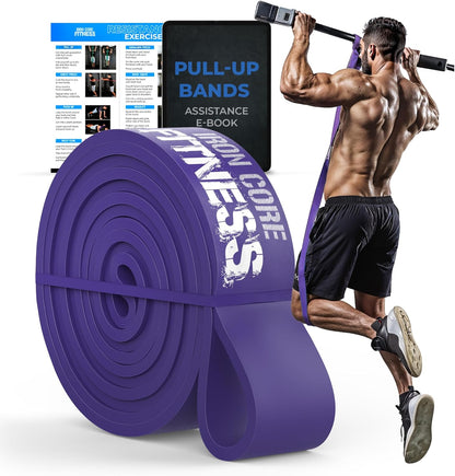 Pull-Up Assistance Resistance Bands - Long Loop Power Bands for Strength, Flexibility, and Power Training at Home and Gym - Includes Ebooks and Workout Chart