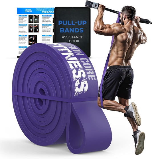 Pull-Up Assistance Resistance Bands - Long Loop Power Bands for Strength, Flexibility, and Power Training at Home and Gym - Includes Ebooks and Workout Chart