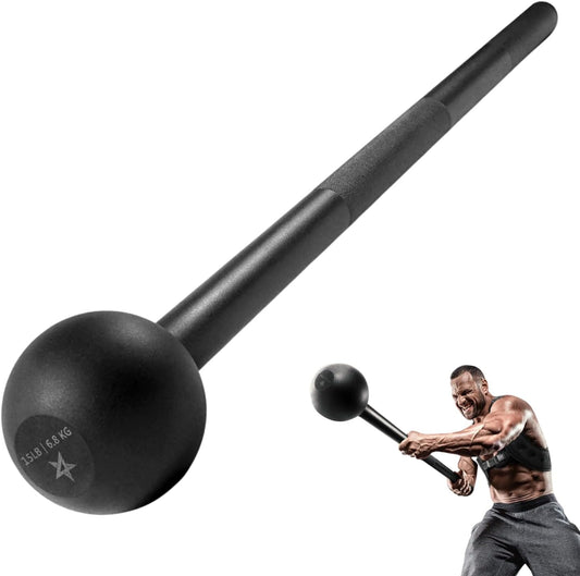 Steel Mace Bell for Comprehensive Strength Training - Full Body, Shoulder, Grip, and Forearm Workouts - Available in 5 to 30 LB for Both Men and Women