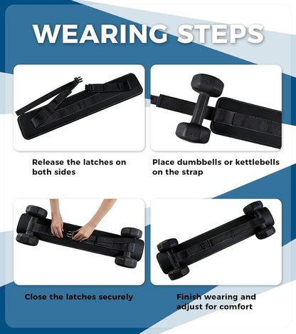 Adjustable Hip Thrust Belt for Dumbbells, Kettlebells, and Weight Plates with Slip-Resistant Padding for Optimal Comfort in Home and Gym Workouts