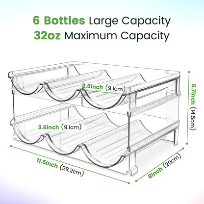 Water Bottle Organizer Set for Cabinet and Kitchen, Stackable Storage Racks for Tumblers and Bottles, 2 Pack