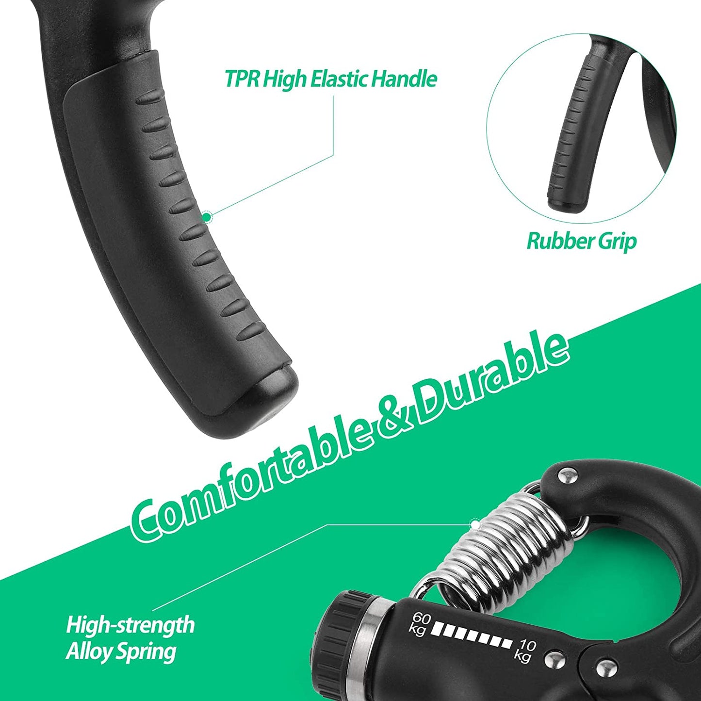 Adjustable Resistance Hand Grip Strength Trainer for Forearm Development - Ideal for Musicians and Athletes