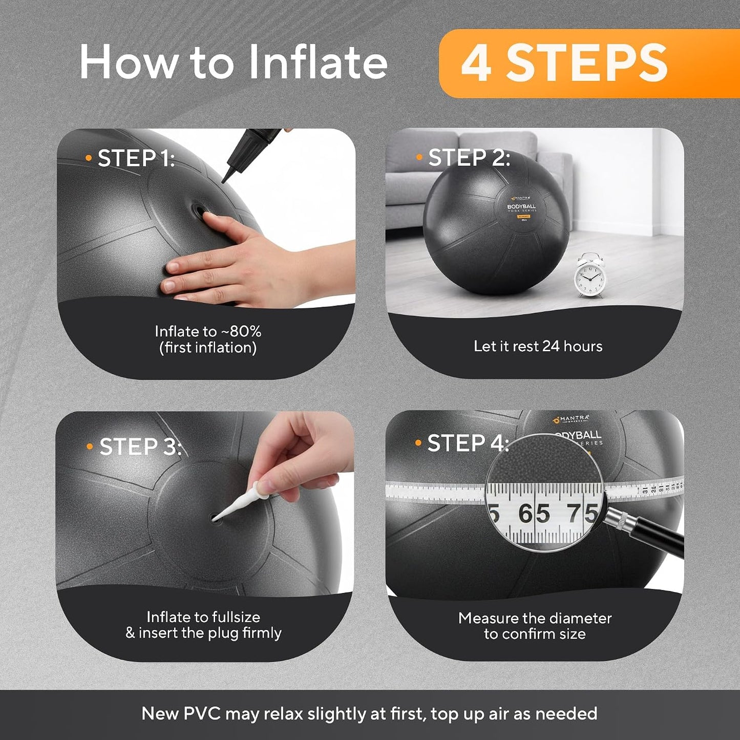 Professional Exercise Ball – Versatile Yoga and Pilates Ball for Pregnancy, Stability, Core Strength, Balance Therapy, and Home Gym Workouts with Fast Pump Included