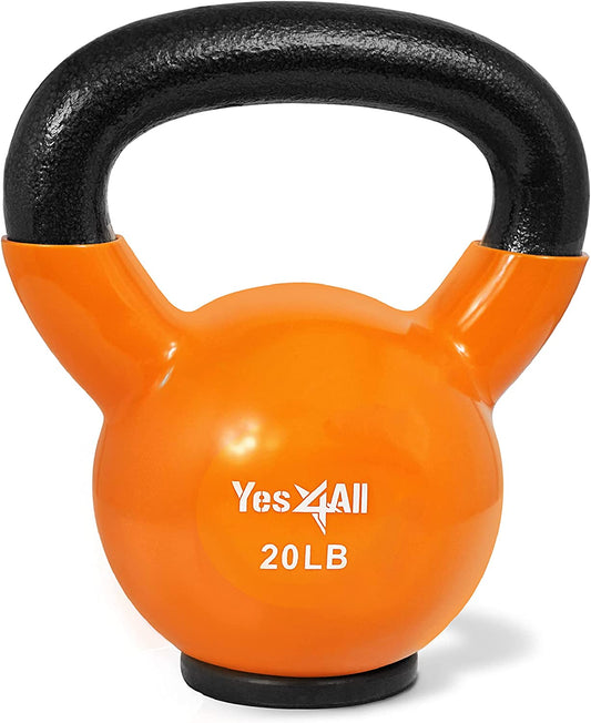 Rubber Base Kettlebell Set for Women - Adjustable Strength Training Weights (10-65 lbs)