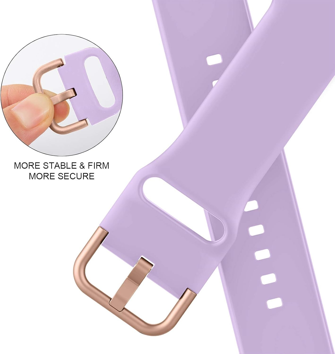 Premium Silicone Sport Band Compatible with Apple Watch (38mm to 49mm) - Classic Clasp Replacement Strap for Series 1-11 and SE Ultra for Men and Women