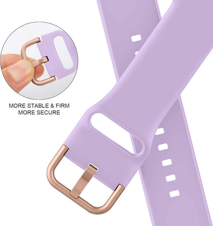 Premium Silicone Sport Band Compatible with Apple Watch (38mm to 49mm) - Classic Clasp Replacement Strap for Series 1-11 and SE Ultra for Men and Women