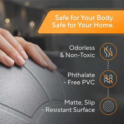 Professional Exercise Ball – Versatile Yoga and Pilates Ball for Pregnancy, Stability, Core Strength, Balance Therapy, and Home Gym Workouts with Fast Pump Included