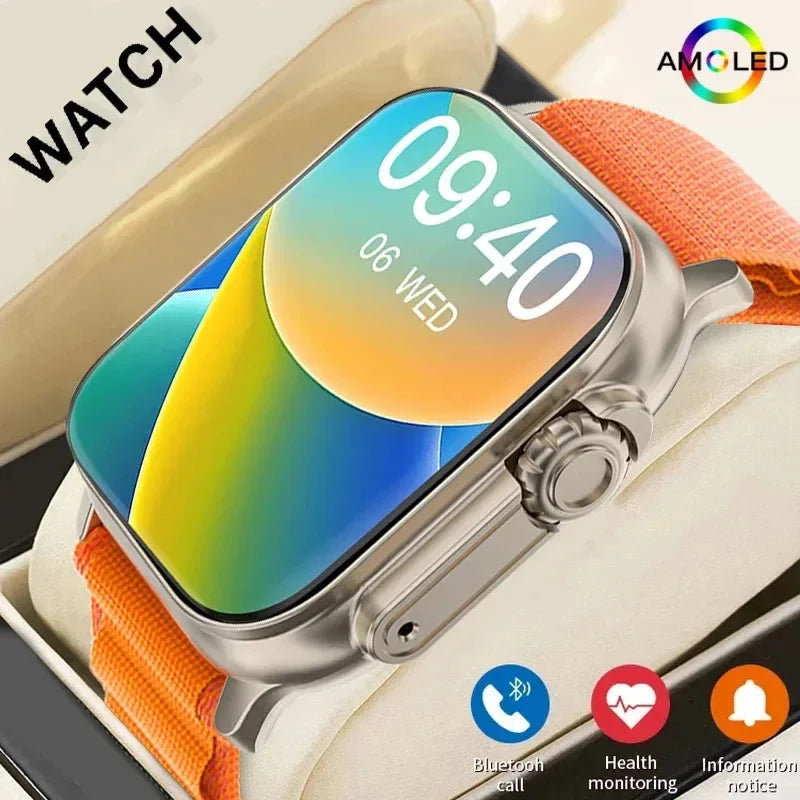 2026 Men's Smart Watch with 2.01-Inch HD Screen, Bluetooth Calling, Health and Fitness Tracking, Multi-Sport Mode, Compatible with Android and iOS