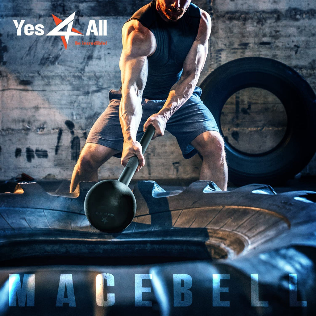 Steel Mace Bell for Comprehensive Strength Training - Full Body, Shoulder, Grip, and Forearm Workouts - Available in 5 to 30 LB for Both Men and Women