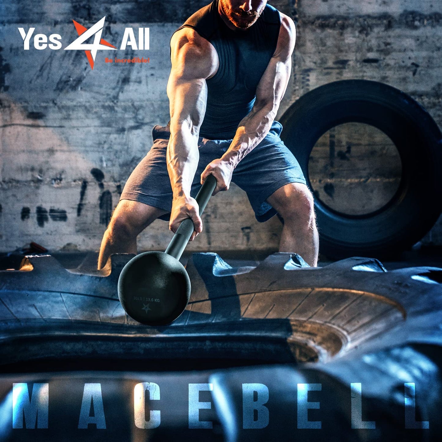 Steel Mace Bell for Comprehensive Strength Training - Full Body, Shoulder, Grip, and Forearm Workouts - Available in 5 to 30 LB for Both Men and Women