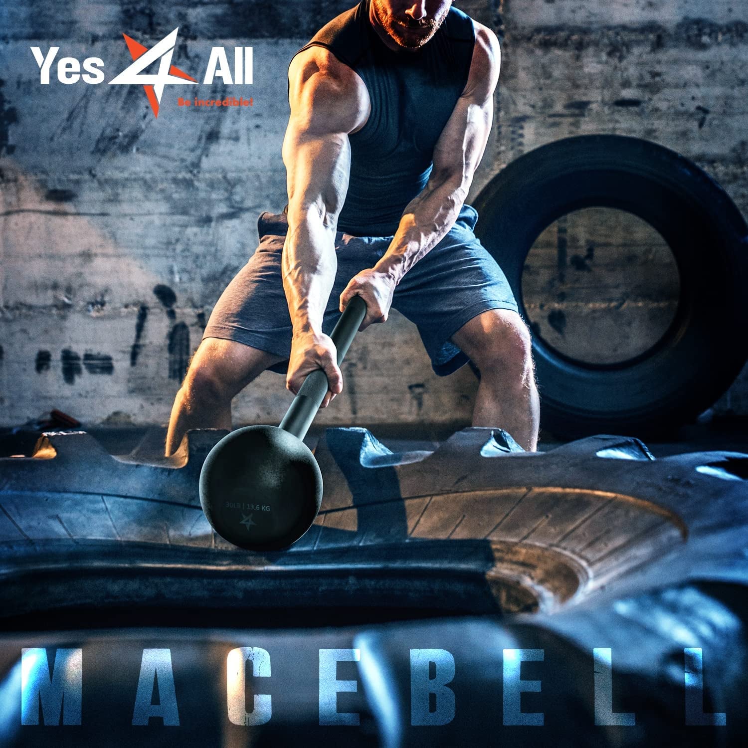 Steel Mace Bell for Comprehensive Strength Training - Full Body, Shoulder, Grip, and Forearm Workouts - Available in 5 to 30 LB for Both Men and Women