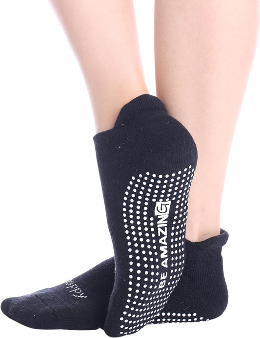 Non-Slip Grip Socks for Yoga, Barre, Pilates, and Medical Use for Men and Women