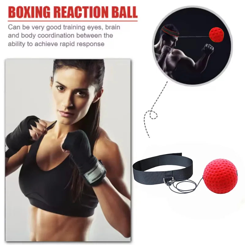 Professional Boxing Reflex Training Ball for Kids with Headband - Parent-Child Interactive Punching Game